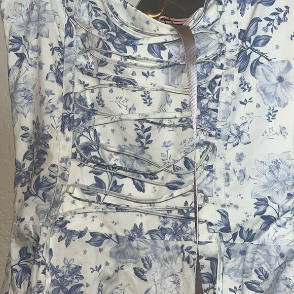 HOUSE OF CB 'Elia' Blue Print Midi Sundress NWT - Picture 8 of 9